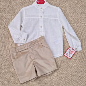 Del Sur Completo due pezzi bambino in velluto “Familia Vals” art.4051