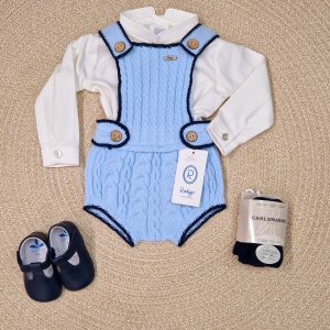 Rahigo
Salopette bambino in pura lana con camicia coordinata art.24261