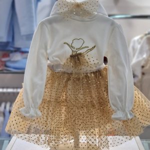 Deolinda
Completo bambina con gonna in tulle oro art.CDI2414