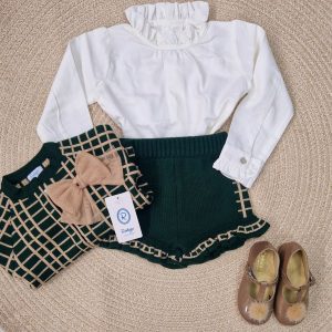 Rahigo 
Completo bambina in pura lana tre pezzi art.24218