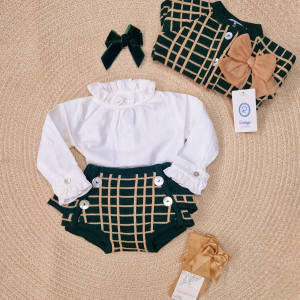 Rahigo 
Completo bambina tre pezzi in pura lana art.24203