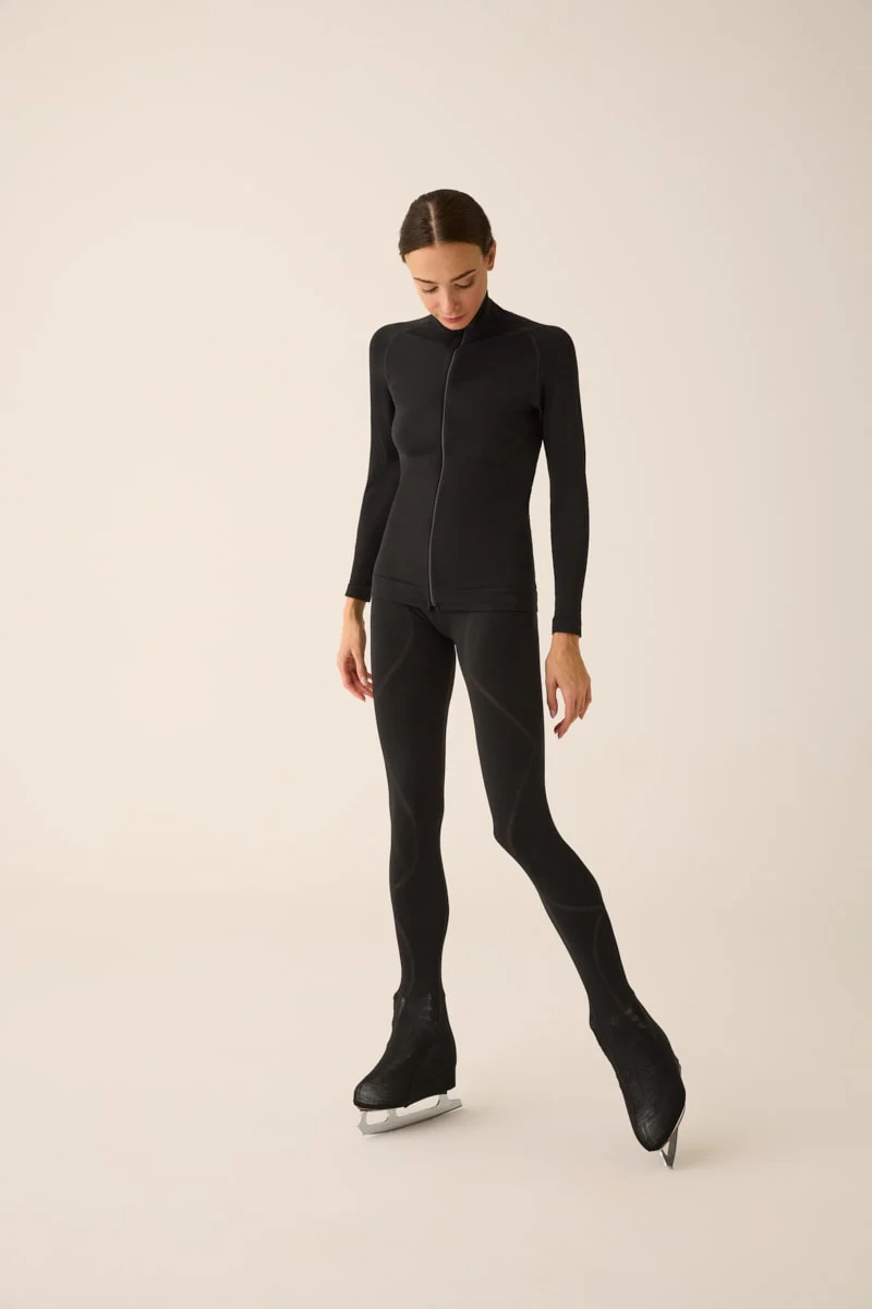 115/Z - MAGLIA CON ZIP SEAMLESS IN LANA MERINO - immagine 3