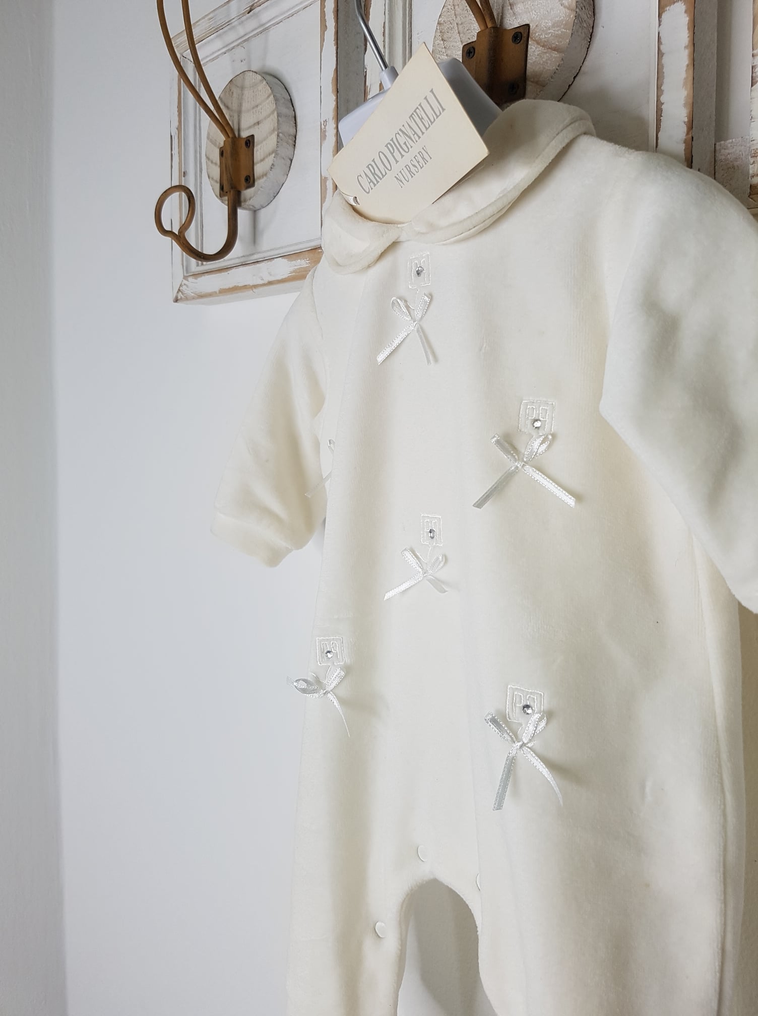 CARLO PIGNATELLI Tutina neonata ciniglia - immagine 3