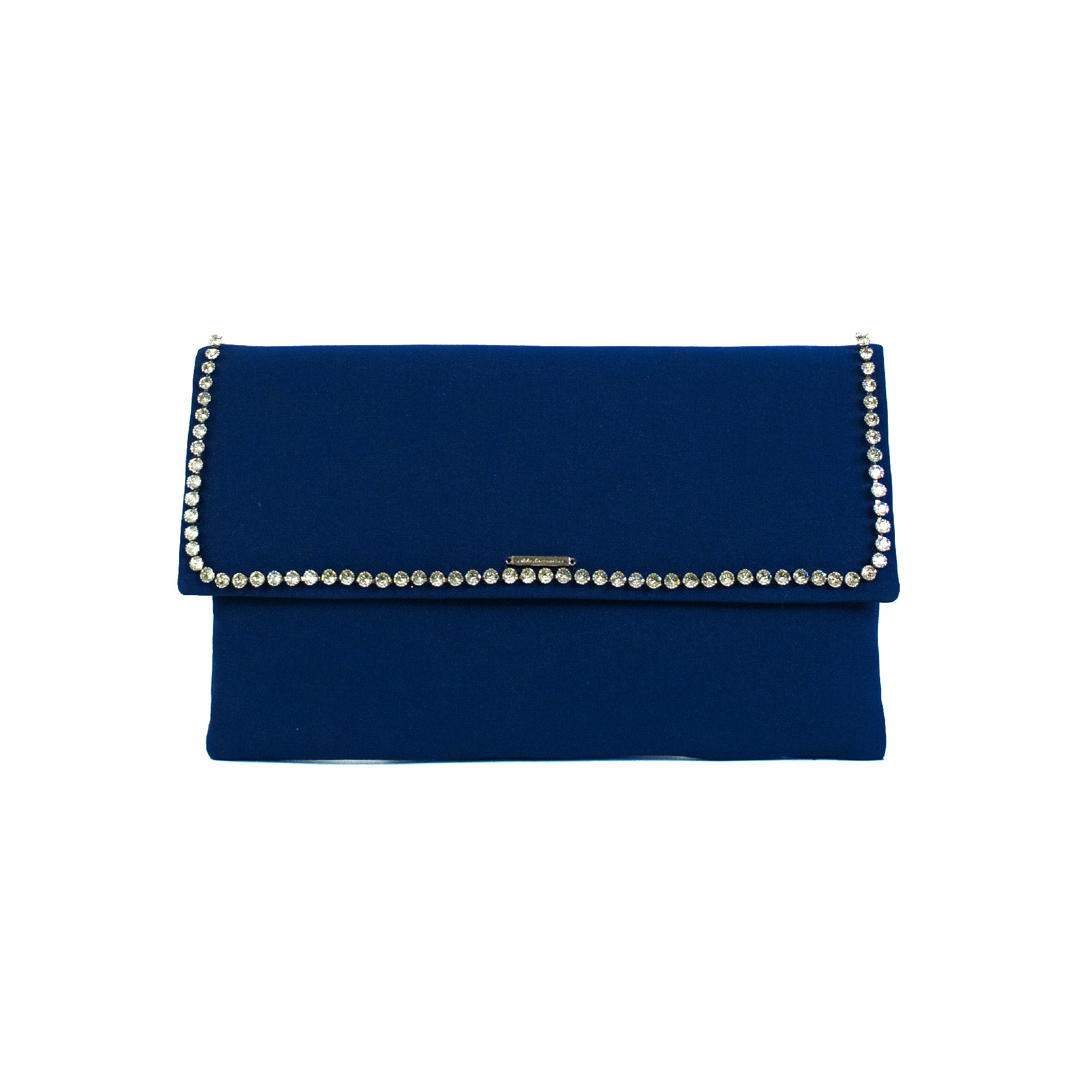 Pochette blu con svarovski