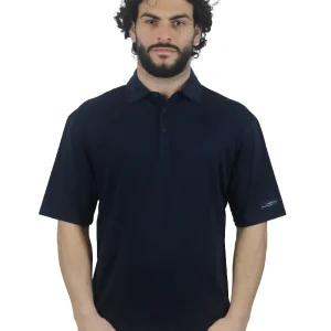 HESKIMO POLO NO IRON SILK HE1410010 BLU