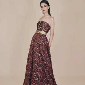 ABITO LUNGO IN BROCCATO