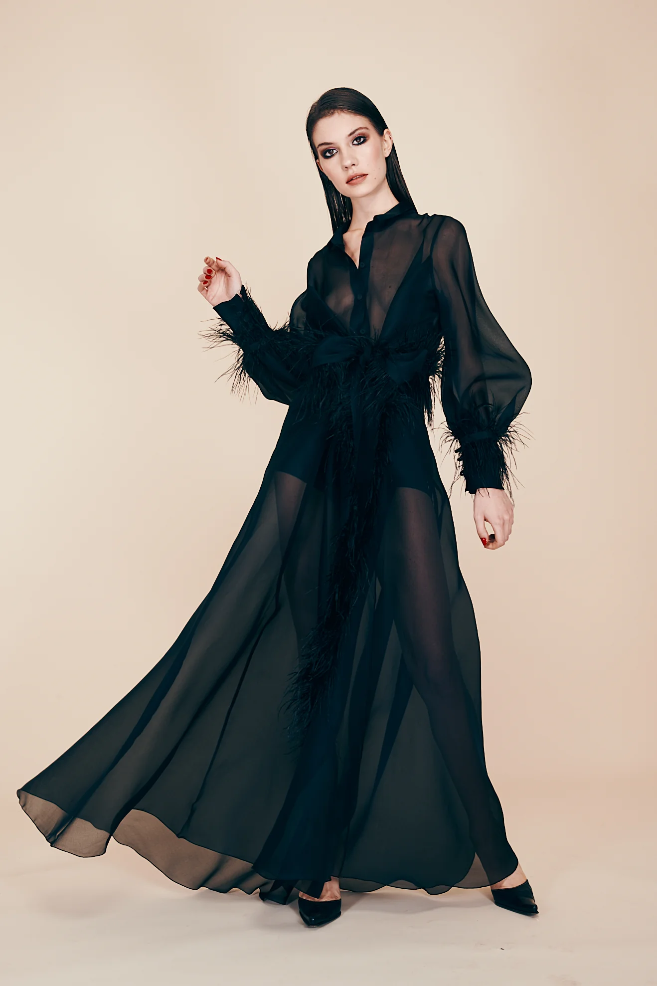 CAMICIA LUNGA IN ORGANZA - immagine 3