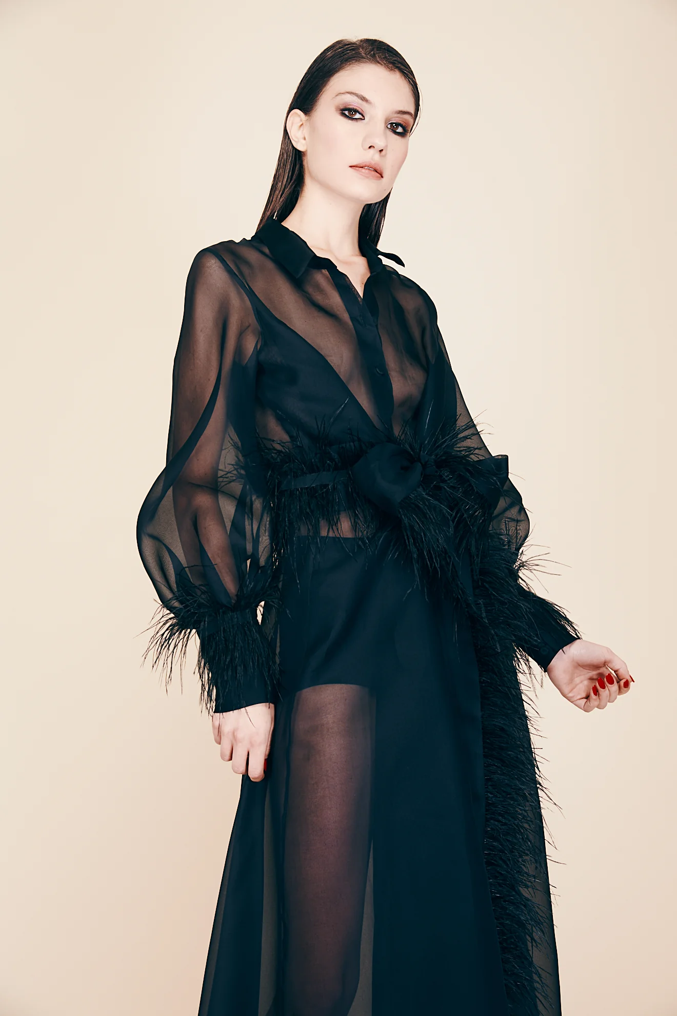 CAMICIA LUNGA IN ORGANZA - immagine 4