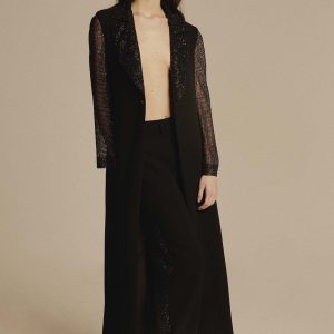 CAPPOTTO LUNGO IN CADY E GLITTER