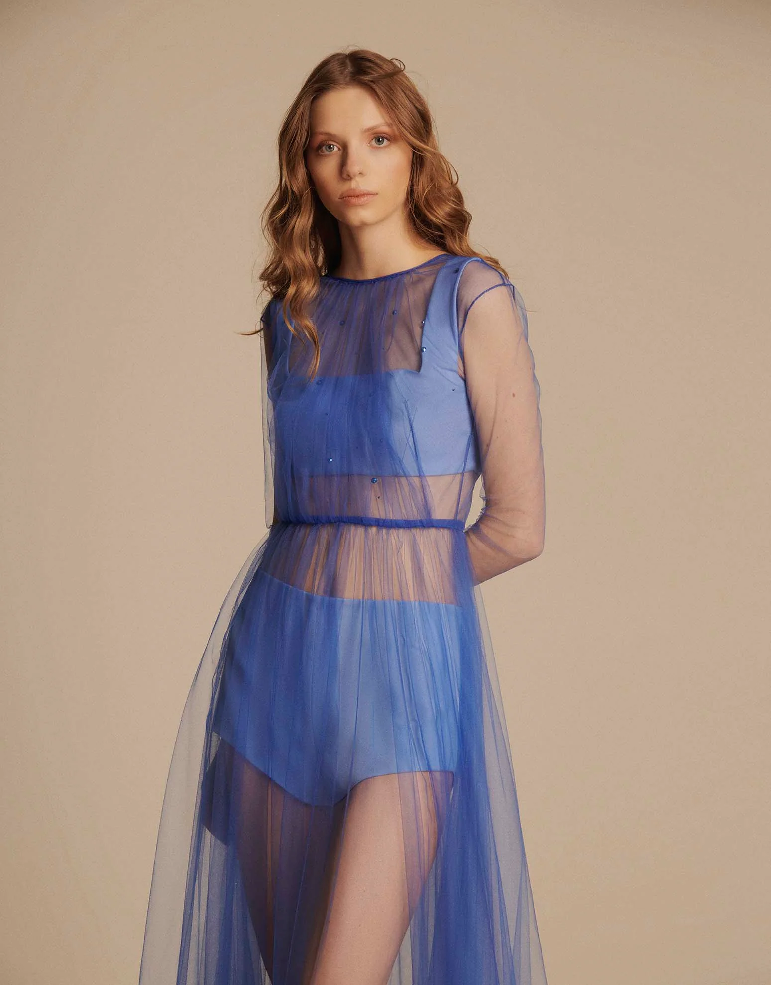 ABITO LUNGO IN TULLE - immagine 3