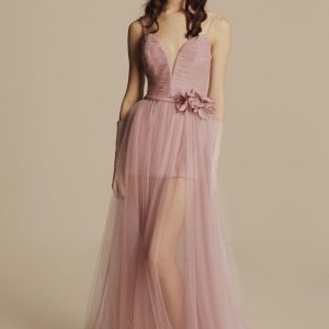 ABITO LUNGO IN TULLE