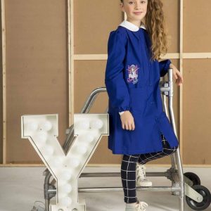 Grembiule scuola blù bimba