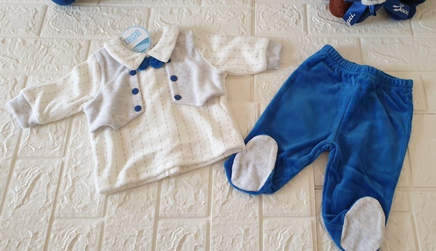 Irge Completo neonato due pezzi ciniglia - immagine 5