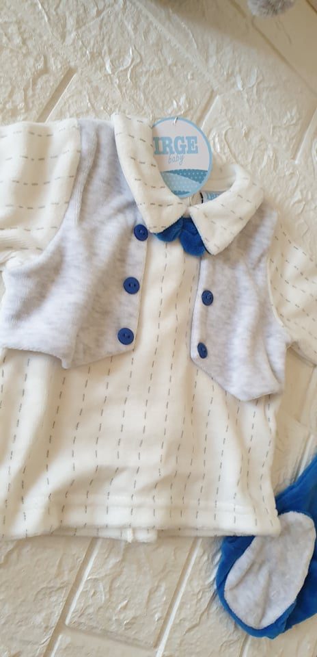 Irge Completo neonato due pezzi ciniglia - immagine 3