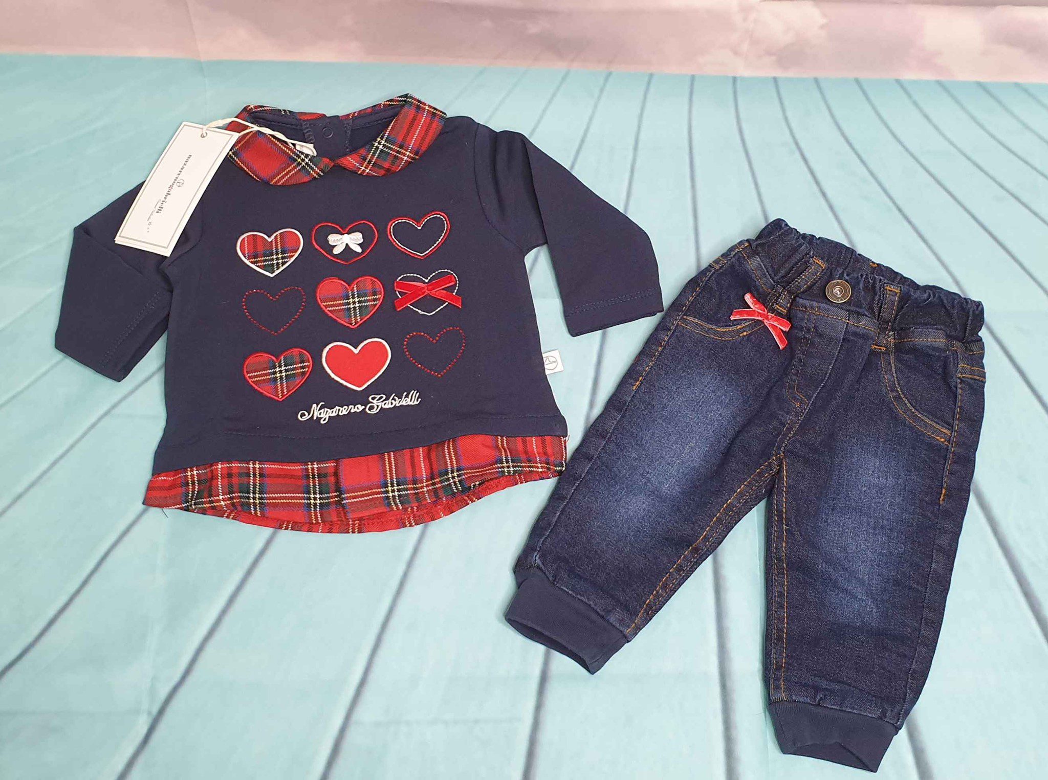 NAZARENO GABRIELLI Completo neonata due pezzi cotone caldo - immagine 4