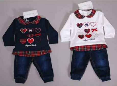 NAZARENO GABRIELLI Completo neonata due pezzi cotone caldo - immagine 2