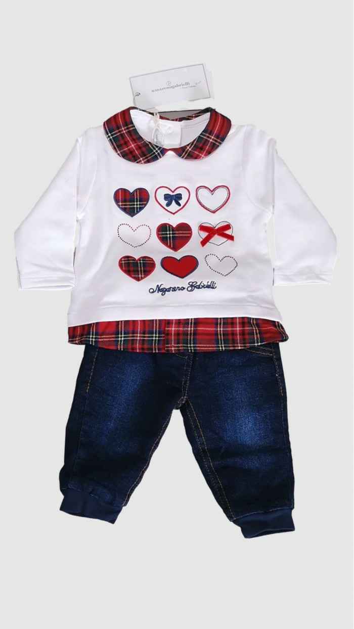 NAZARENO GABRIELLI Completo neonata due pezzi cotone caldo - immagine 3