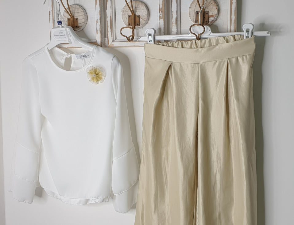 NAZARENOGABRIELLI Completo bimba in cotone - immagine 3