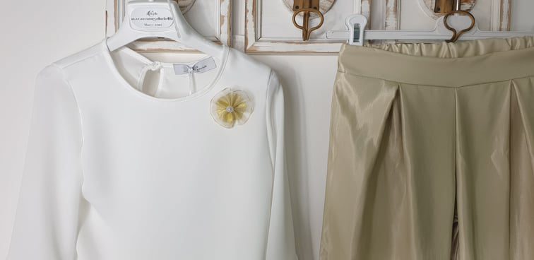 NAZARENOGABRIELLI Completo bimba in cotone - immagine 4