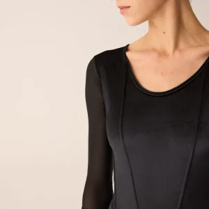 290 - BODY SCOLLO QUADRATO CORPETTO IN VELLUTO