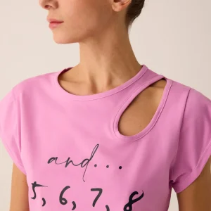 296 - CROP TOP CORTO SCOLLO ASIMMETRICO