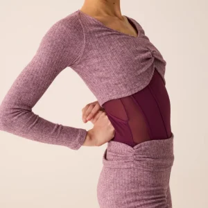 303 - TOP CORTO ADERENTE CALDO CON MANICHE LUNGHE