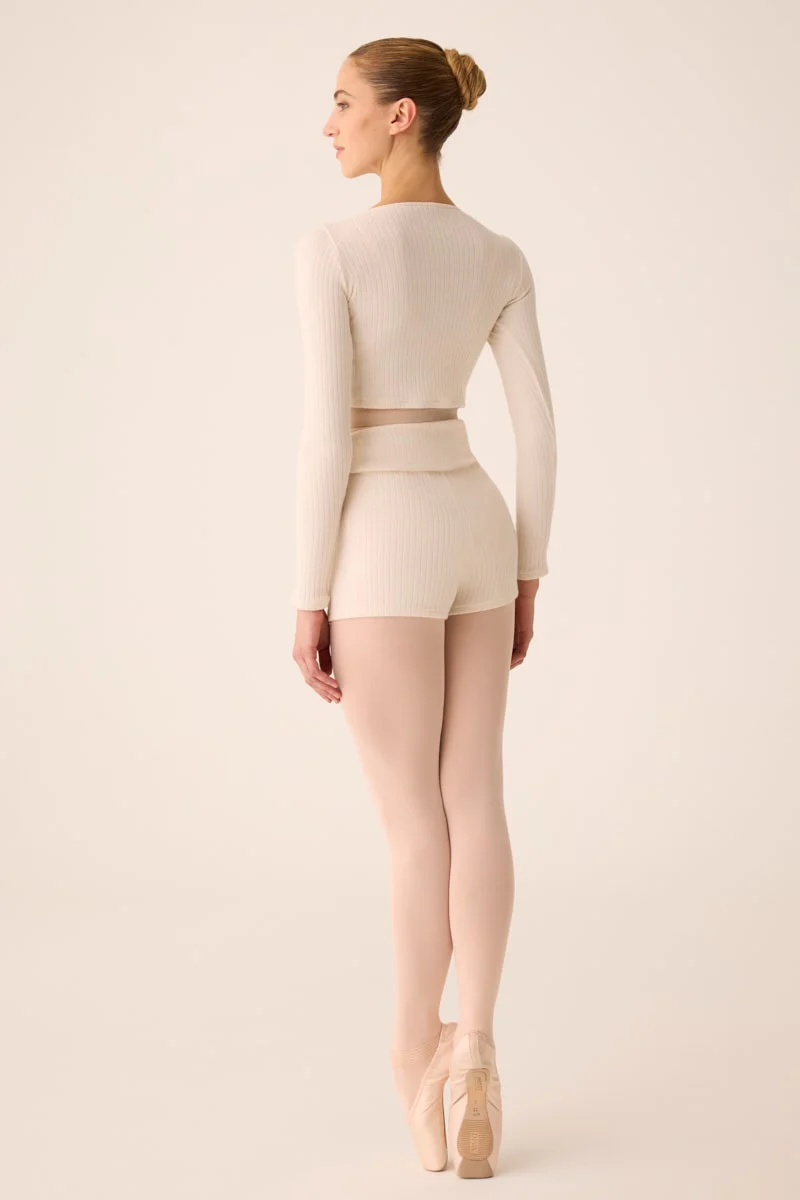 304 - SHORT ADERENTE CON FASCIA AMPIA IN VITA - immagine 5