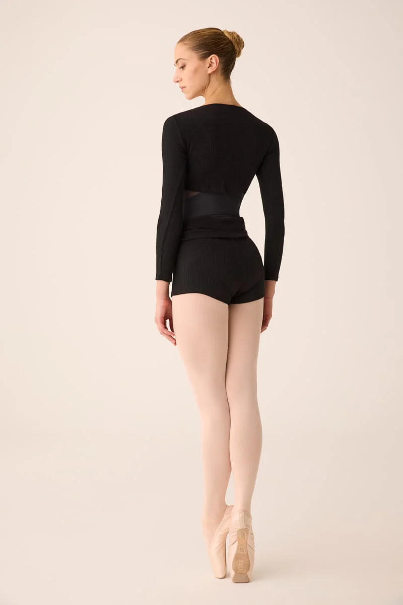 304 - SHORT ADERENTE CON FASCIA AMPIA IN VITA - immagine 2