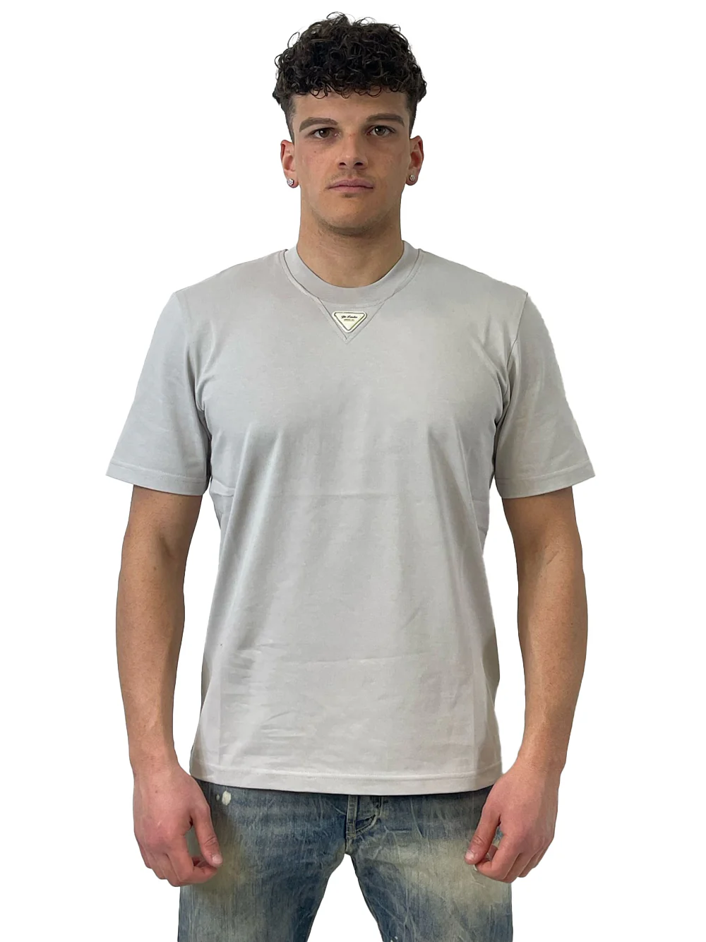 YES LONDON T-SHIRT GRIGIO PERLA XM4207 - immagine 2