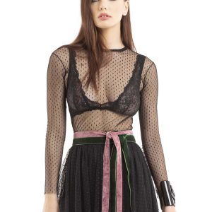 TOP IN TULLE POIS