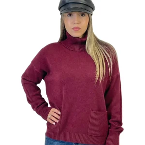 ACCADEMIA 20 PULLOVER CON TASCHE BORDEAUX