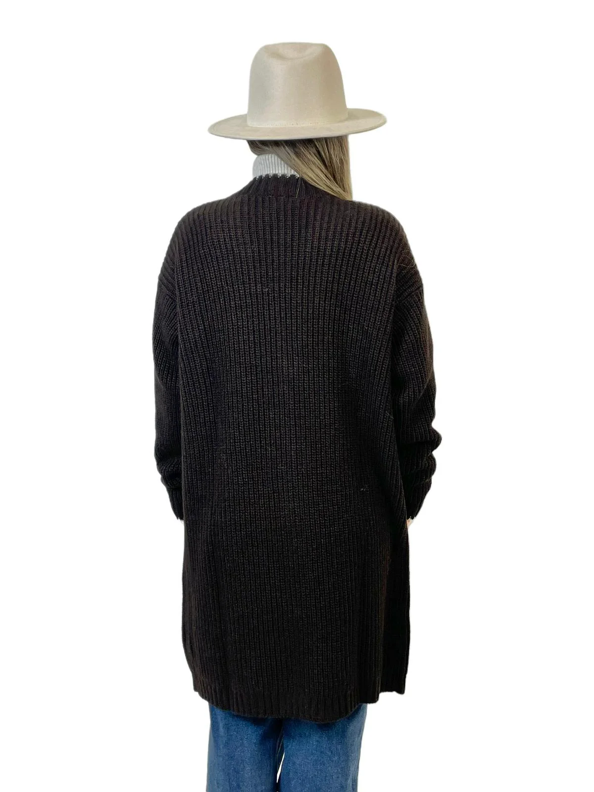 ACCADEMIA 20 MAXI_CARDIGAN MARRONE - immagine 4