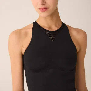 93 - TOP IN SEAMLESS CON DISEGNO POSTERIORE IN RETE