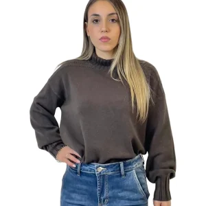ACCADEMIA 20 PULLOVER SIMPLE MARRONE