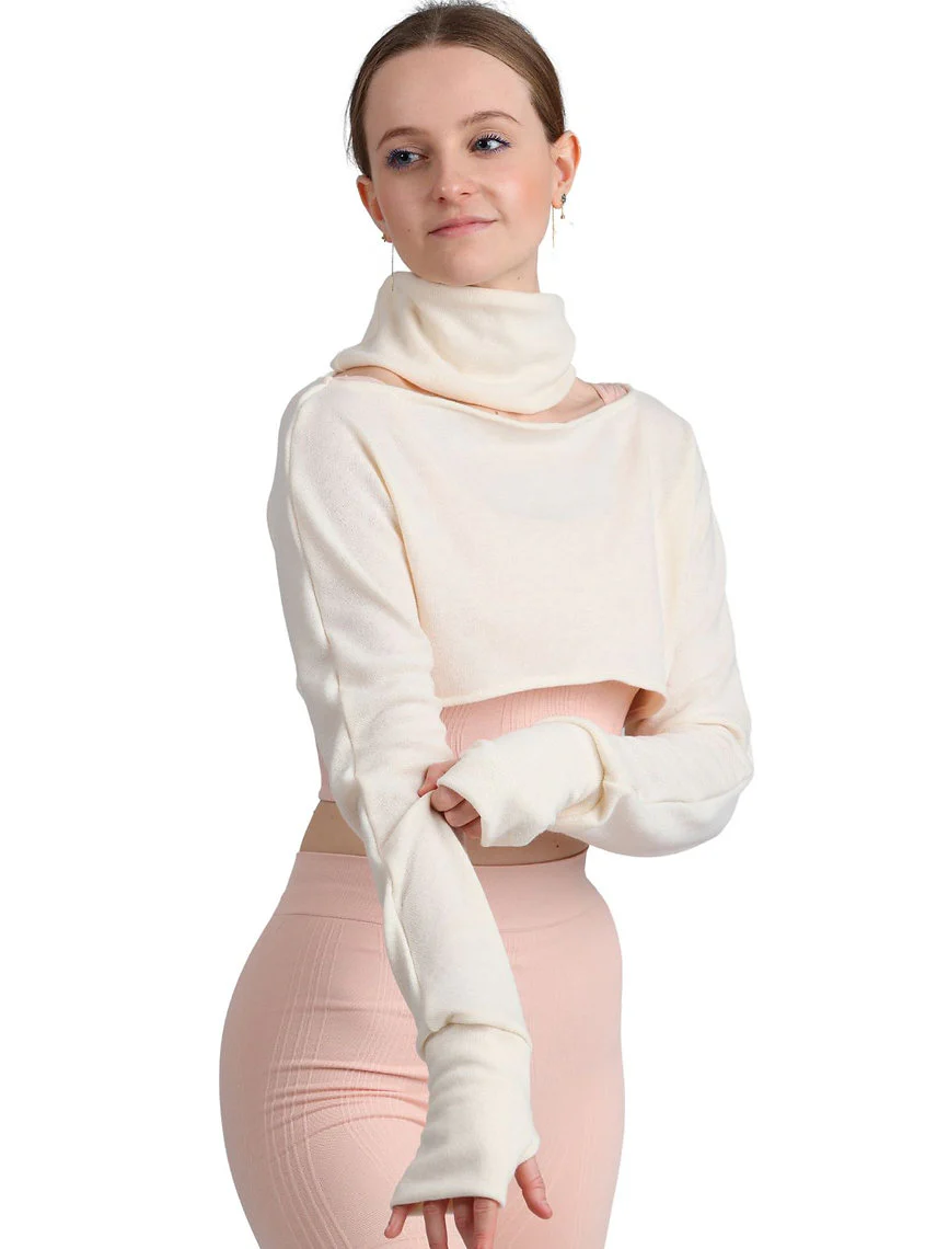 174 - COPRISPALLE IN LANA CON COLLO STACCABILE