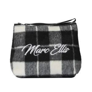 MARC ELLIS CHECK CLUTCH BLACK