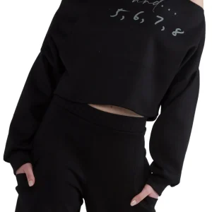 301 - FELPA NON GARZATA CON SCOLLATURA ASIMMETRICA