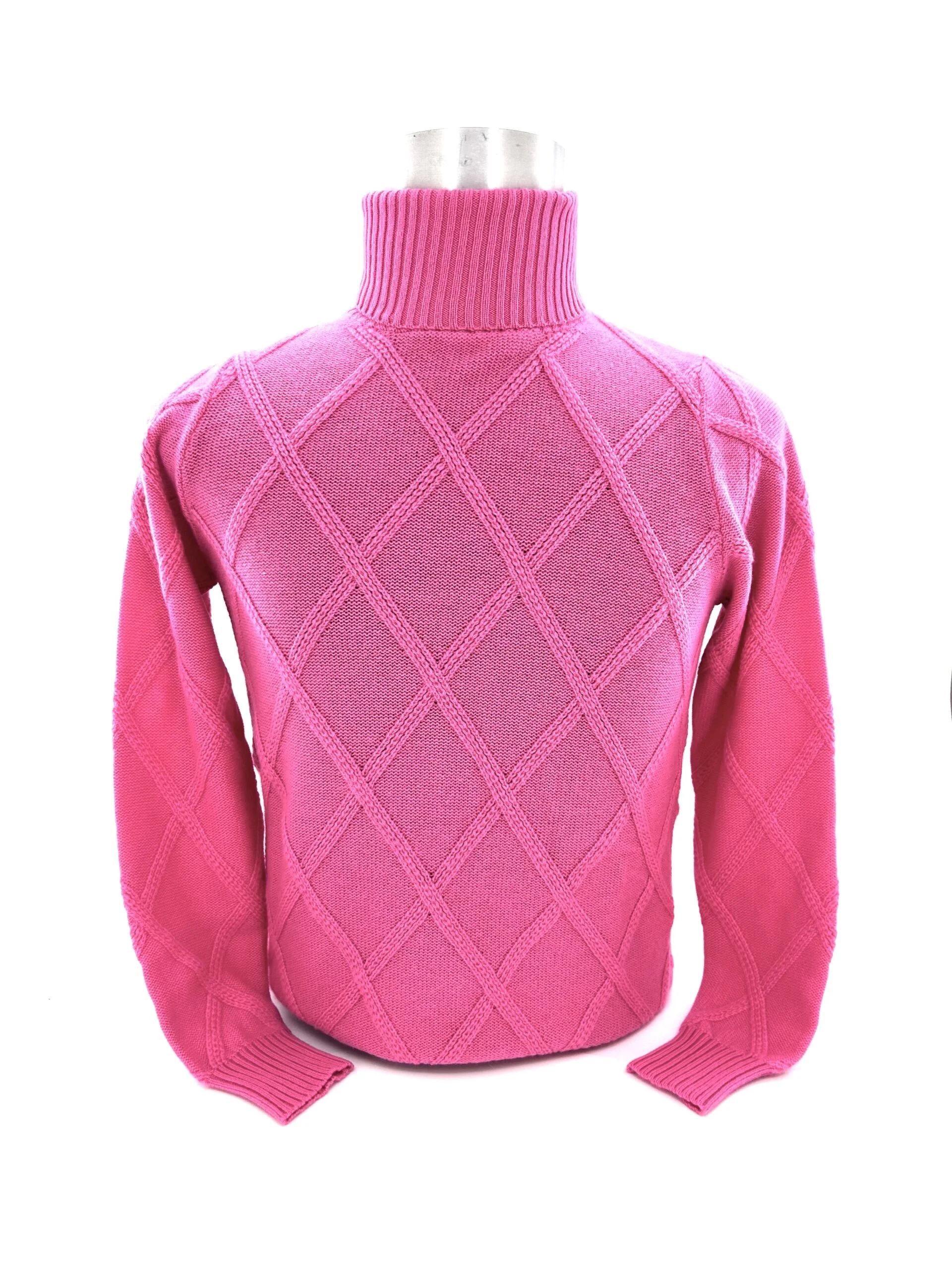 Dolcevita Sir Wilson in cashmere salmone , lavorazione rombi - immagine 2