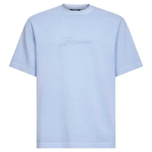 JACQUEMUS LE T SHIRT PIGMENTO BLUE