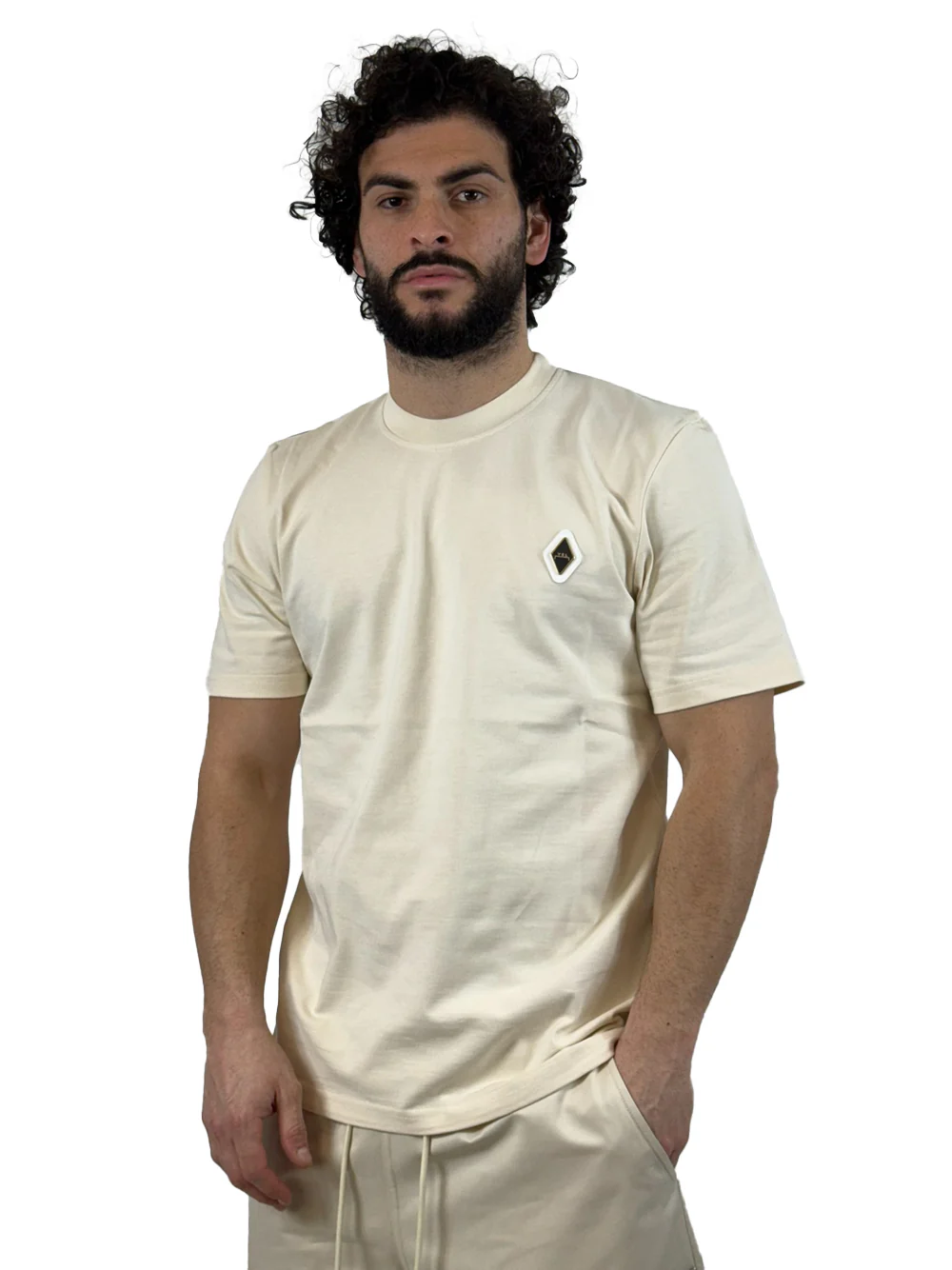 YES LONDON T SHIRT XM4278 PANNA - immagine 2