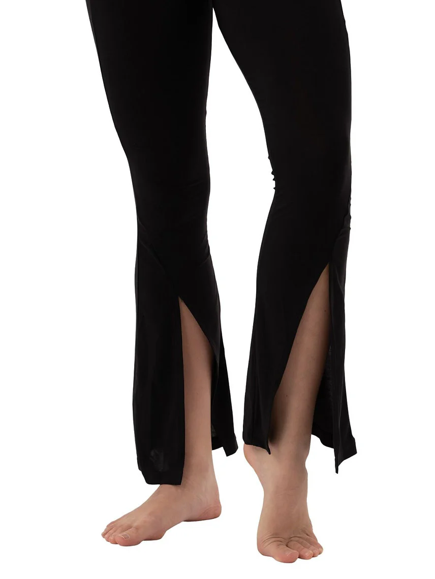 169 - PANTALONE IN VISCOSA CON SPACCO LATERALE - immagine 3