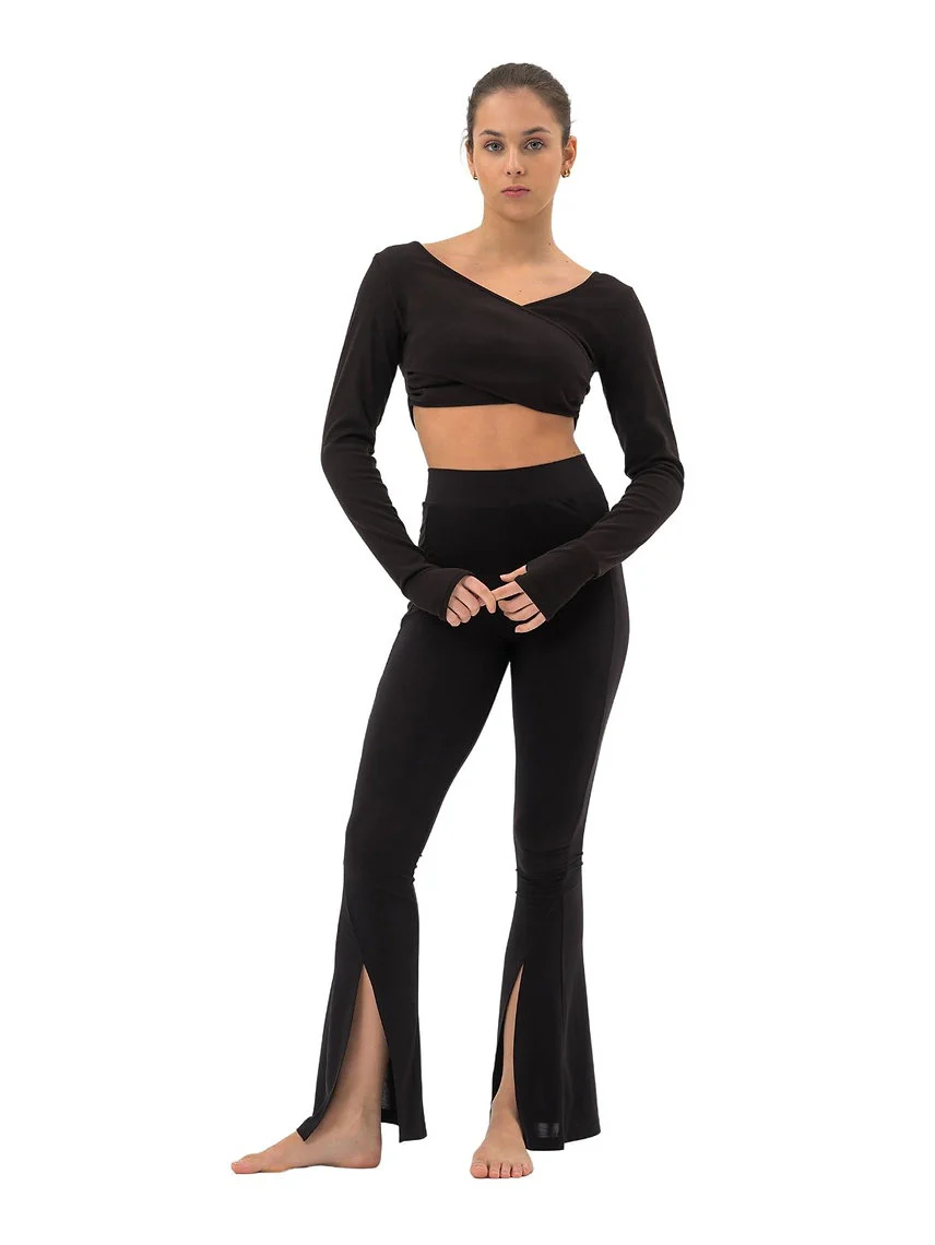 169 - PANTALONE IN VISCOSA CON SPACCO LATERALE - immagine 5