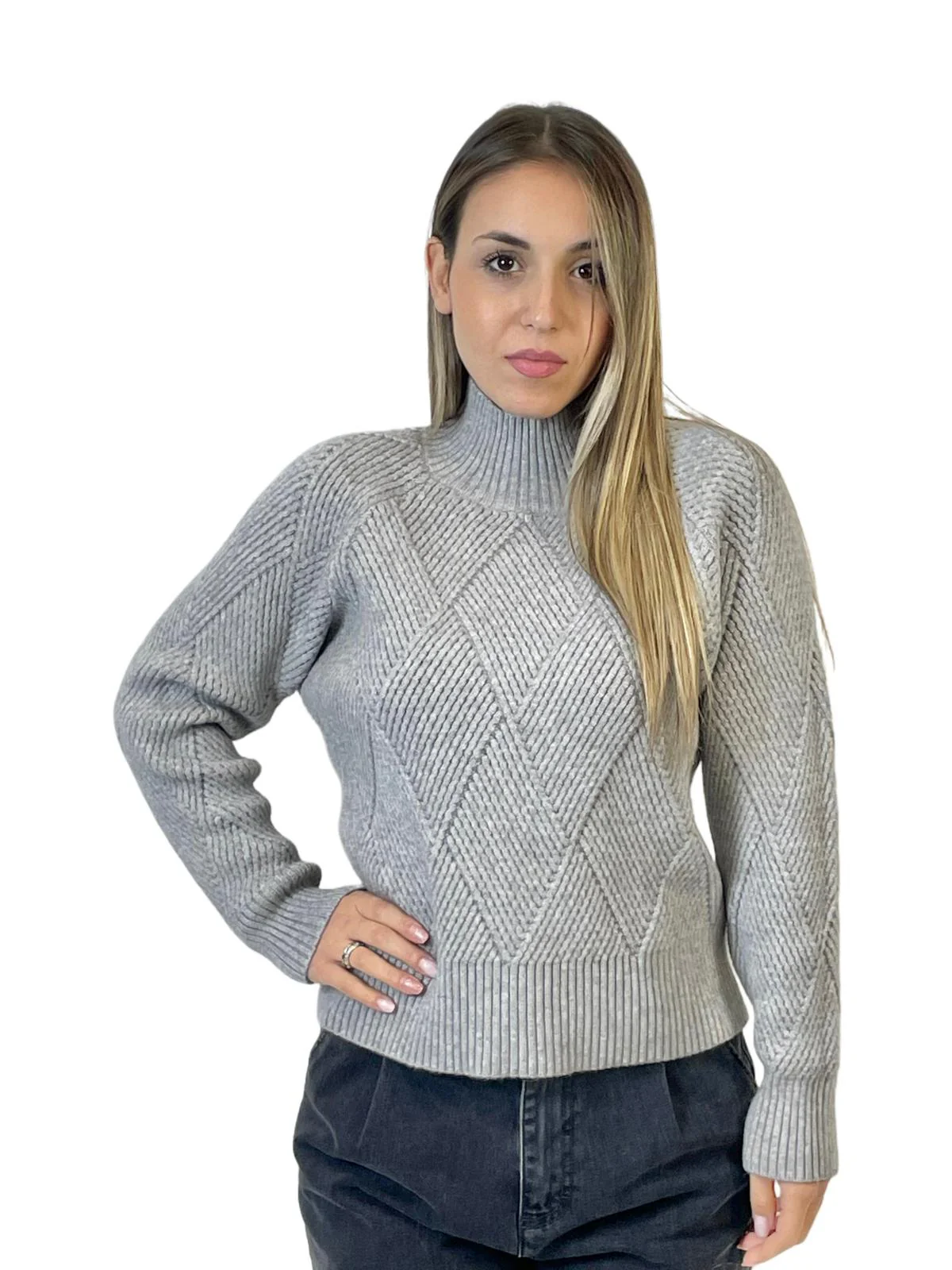 ACCADEMIA 20 PULLOVER TRECCIA GRIGIO