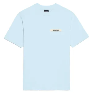 JACQUEMUS LE TSHIRT GROS GRAIN LIGHT BLUE