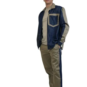 PRIME GIACCA BEIGE/DENIM AG2505