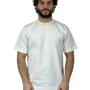 YES LONDON T SHIRT TAGLIO ROVESCIO XM4271 BIANCA