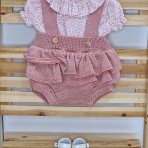 ✨SARDON✨ pagliaccetto bimba in filo di cotone con camicina colletto in cotone ✨🌸 – Melanzana, 1