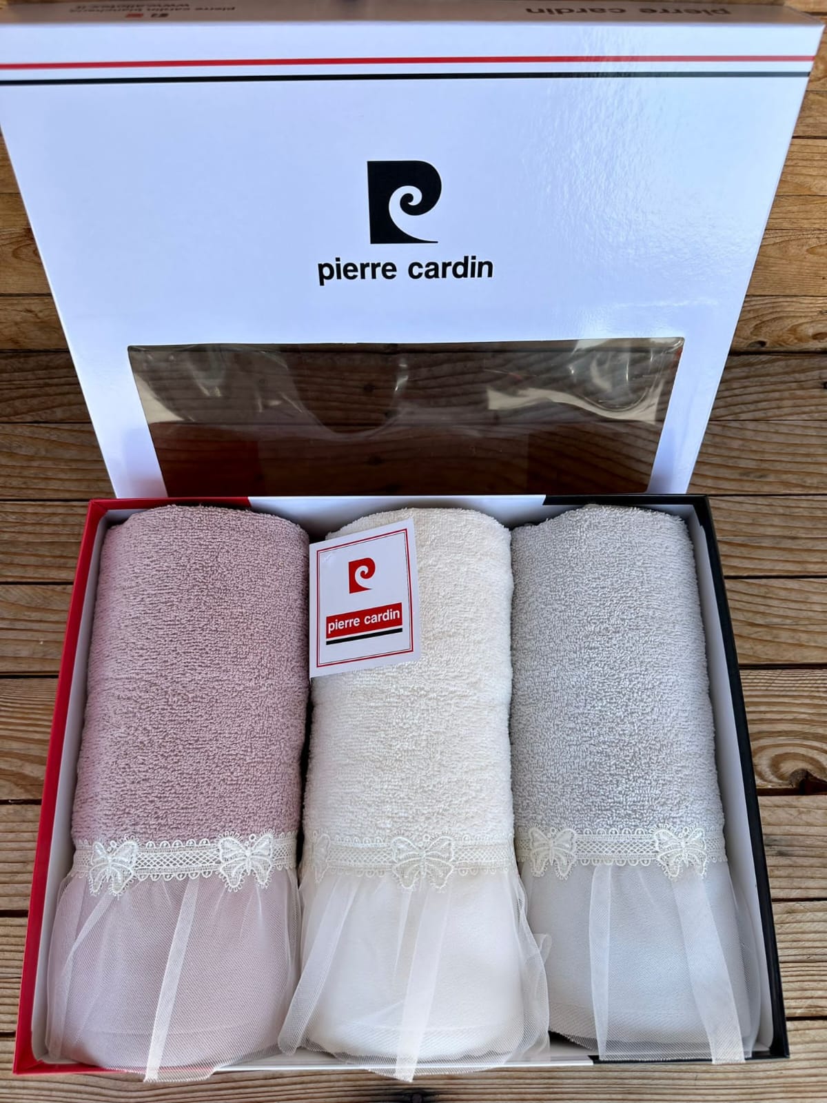 Pierre Cardin Set asciugamani 3+3 Linea Farfalle