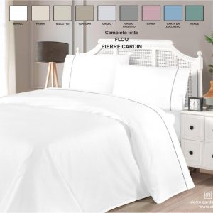 Pierre Cardin✨️ Completo lenzuola matrimoniale 100% cotone Made in italy (bianco)