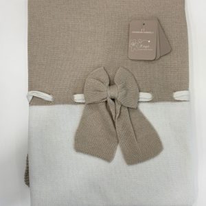 COPERTINA FIOCCO IN FILO DI COTONE ART.491 BIANCO/TORTORA